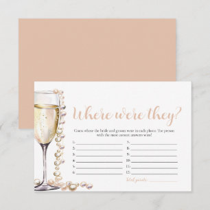 Gold Pearls and Prosecco Where Were They Game Enclosure Card