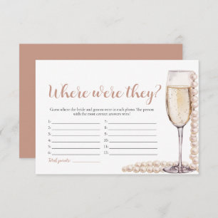 Gold Pearls and Prosecco Where Were They Game Invitation