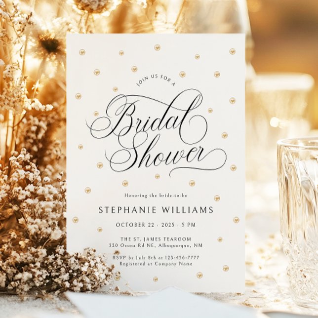 Gold Pearls Bridal Shower Invitation (Creator Uploaded)