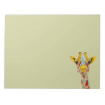 Gold Peeking Giraffe Notepad at Zazzle
