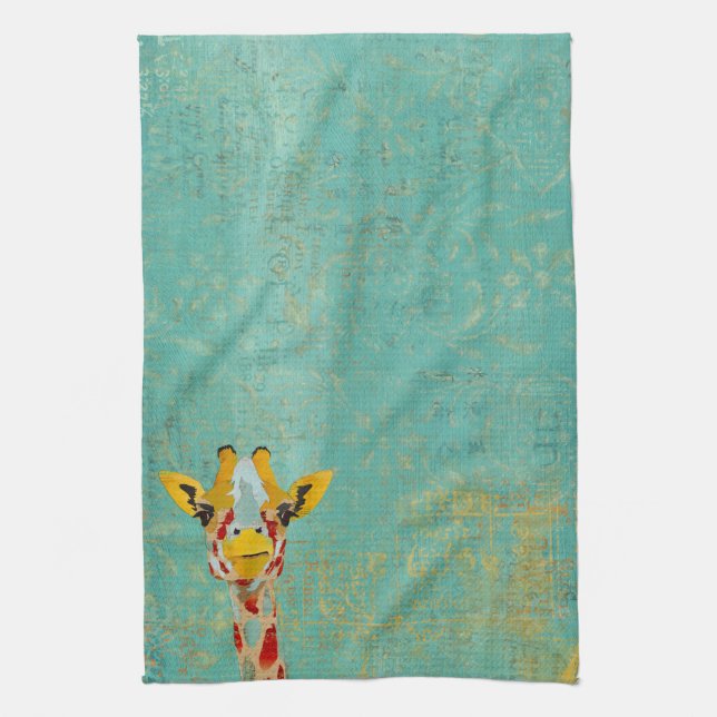 Gold Peeking Giraffe Towel (Vertical)