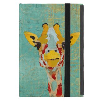 Gold Peeking Giraffes iPad Case