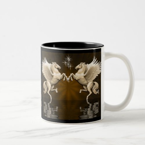 Gold Pegasus Reflections Coffee Mug