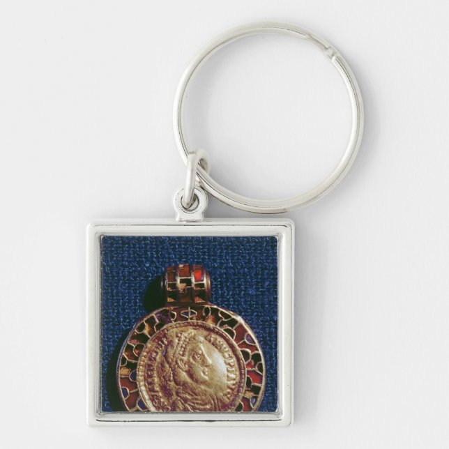 Gold pendant in the form of a coin keychain (Front)
