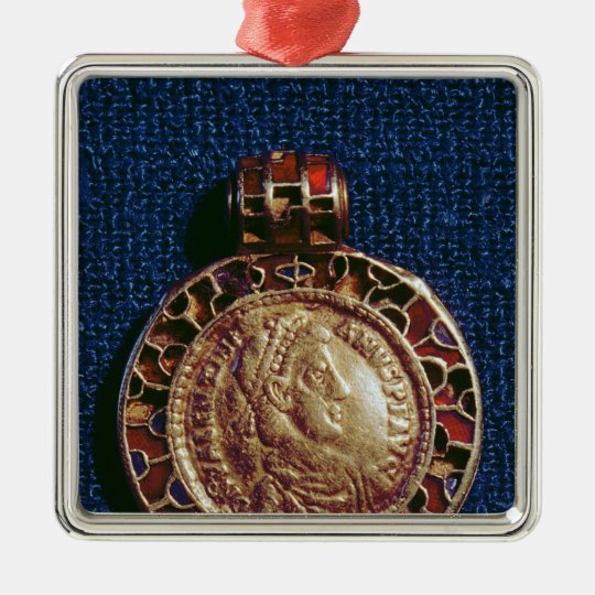 Gold pendant in the form of a coin metal ornament