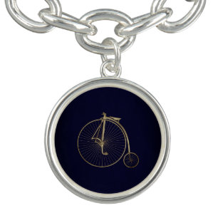 Gold Penny Farthing Bracelet