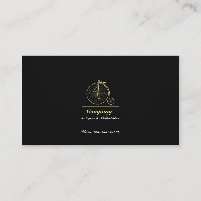 Gold Penny Farthing Business Card (Front)