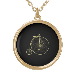 Gold Penny Farthing Watch Plated Necklace
