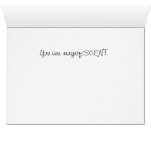 Gold Peony Fine Art Watercolor Greeting Card (Inside Horizontal (Bottom))