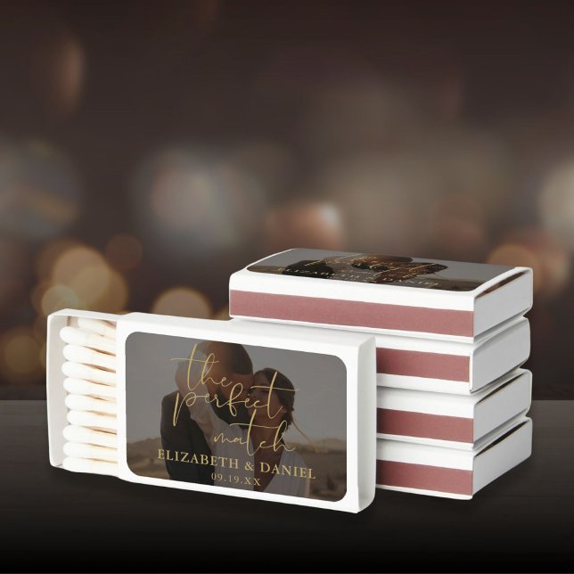 Gold Perfect Match Photo Wedding Favor (Gold Perfect Match Photo Wedding Favor)