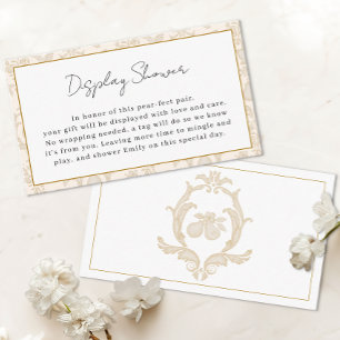 Gold Perfect Pear Display Shower Insert Card