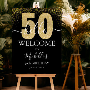 Gold Perfection at 50! Glamorous Birthday Women's Foam Board