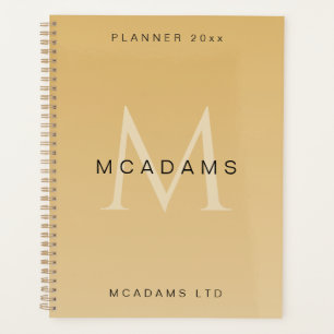 Gold Personalized Business  Planner