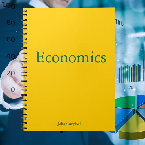 Gold Personalized Economics Educational Notebook