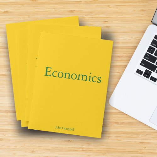 Gold Personalized Economics Educational Pocket Folder