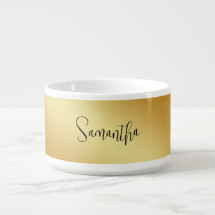 Gold Personalized Name Bowl