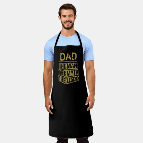 Gold Personalized Name The Man The Myth The Legend Apron