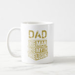 Gold Personalized Name The Man The Myth The Legend Coffee Mug<br><div class="desc">Personalized your own name,  "the Man the Myth the Legend" typography design in yellow gold color,  great custom gift for men,  dad,  grandpa,  husband,  boyfriend on father's day,  birthday,  anniversary,  and any special day.</div>