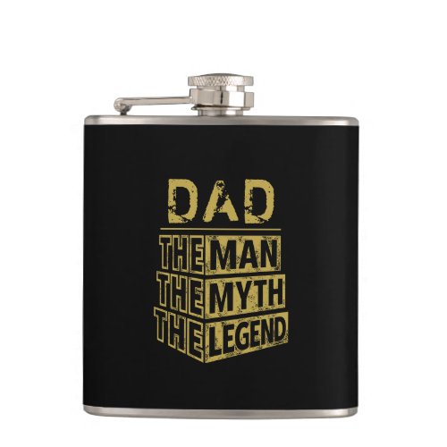 Gold Personalized Name The Man The Myth The Legend Flask