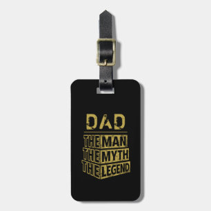 Gold Personalized Name The Man The Myth The Legend Luggage Tag