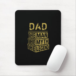Gold Personalized Name The Man The Myth The Legend Mouse Pad