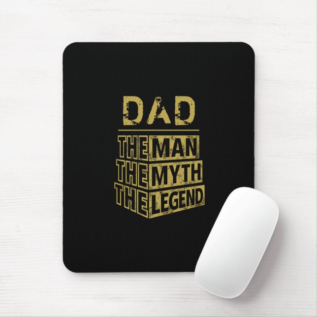 Gold Personalized Name The Man The Myth The Legend Mouse Pad (With Mouse)