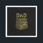 Gold Personalized Name The Man The Myth The Legend Napkins<br><div class="desc">Personalized your own name,  "the Man the Myth the Legend" typography design in black and gold,  great for men,  dad,  grandpa,  husband,  boyfriend on father's day,  birthday,  anniversary,  and any special day.</div>