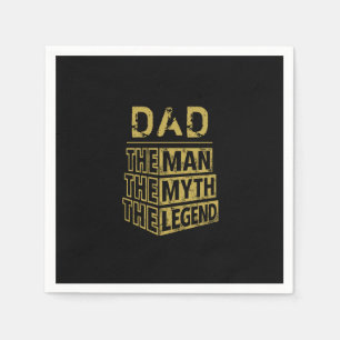 Gold Personalized Name The Man The Myth The Legend Napkins