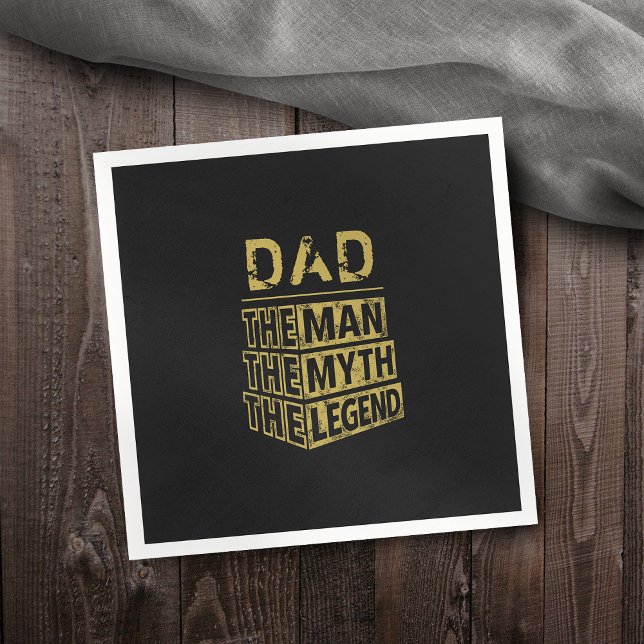 Gold Personalized Name The Man The Myth The Legend Napkins (Gold Personalized Name The Man The Myth The Legend Napkins)