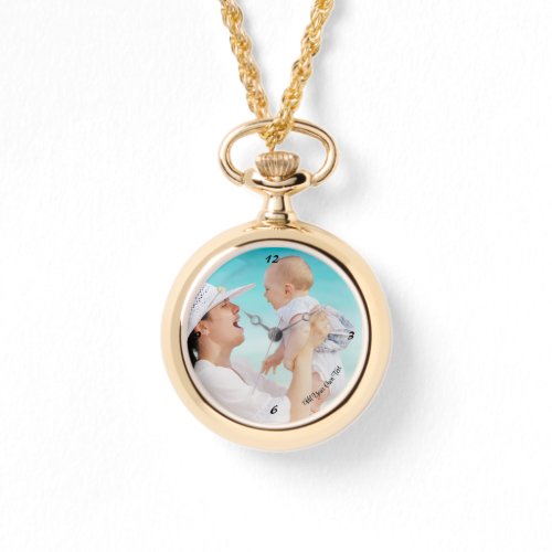  Gold Personalized Necklace Watch