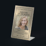 Gold/Personalized Photo - Employee Award Pedestal Sign<br><div class="desc">This Gold - Personalized Photo - Employee Award Pedestal Sign is a perfect way to show your appreciation for an employee.  Easily customizable for Employee of the year... Employee of the month... Celebration of years of service etc</div>