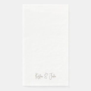 Gold Personalized Script Names Paper Paper Guest Towels