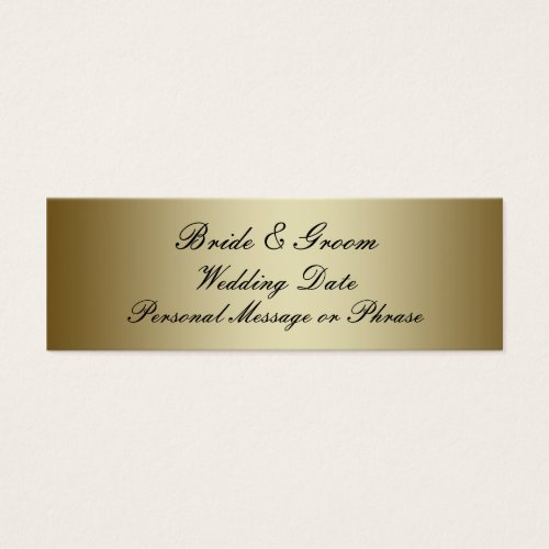 Gold Personalized Wedding Favor Tag Template