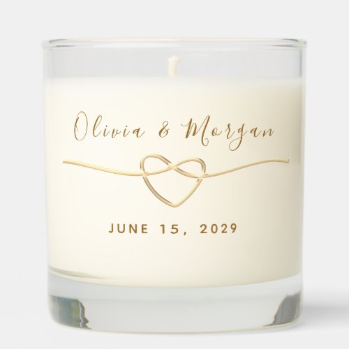 Gold Personalized Wedding Scented Candle