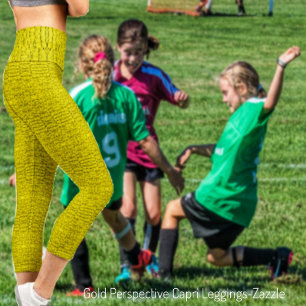 Gold Perspective Capri Leggings