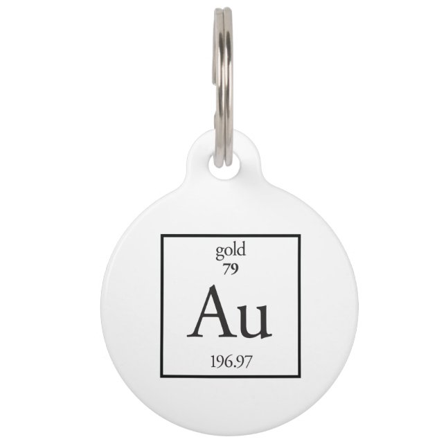 Gold Pet ID Tag (Front)