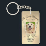 Gold Pet Memorial Keychain<br><div class="desc">A comforting gold colored keychain memorial tribute for the loss of any type of pet.</div>