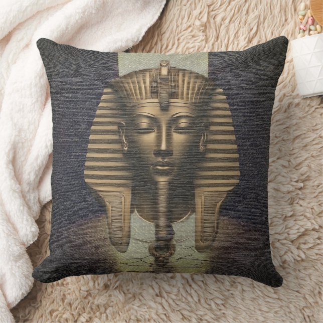Gold Pharaonic Throw Pillow (Blanket)