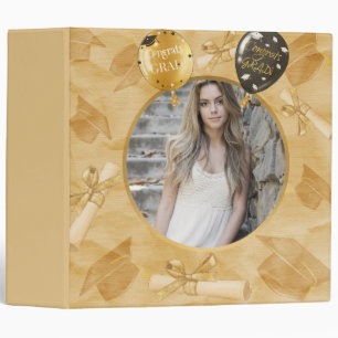 Gold Photo Graduation Binder