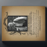 Gold Photo Memorial Plaque<br><div class="desc">A beautiful and timeless way to remember your loved one with a personalized memorial photo plaque. Upload your own picture and edit all the text on the front for a unique keepsake you and your family will treasure. The poem on this plaque reads: We think about you always, we talk...</div>