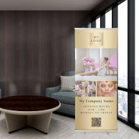 Gold photo QR code website business logo