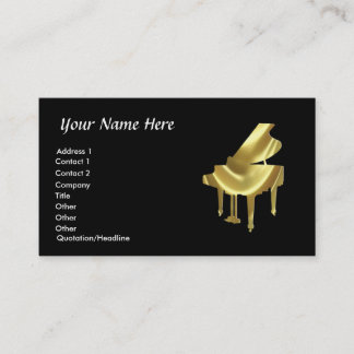 Gold Piano Business Card