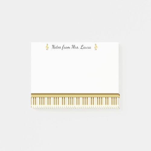 Gold Piano Keyboard Musical Instrument for Pianist Post_it Notes