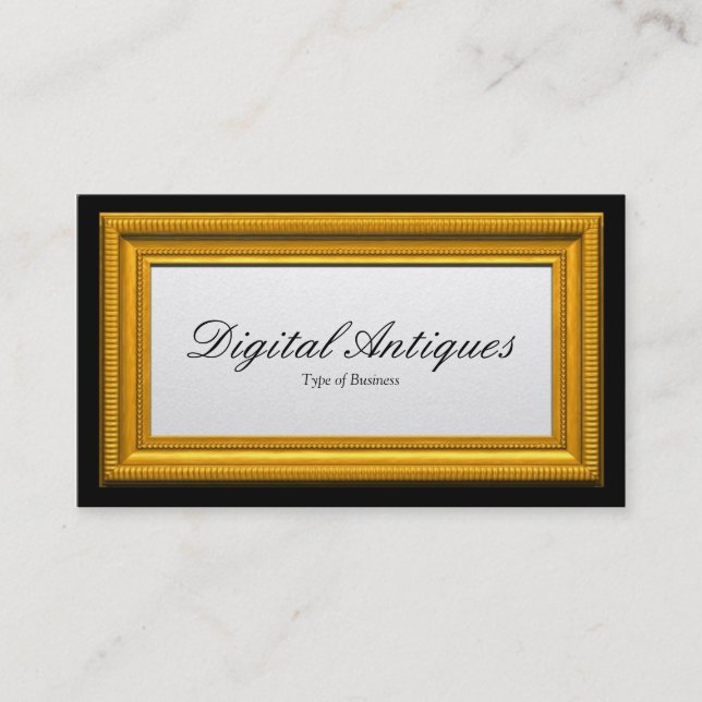Gold Picture Frame Business Card (Front)