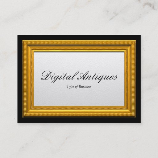 Customizable Gold Picture Frame Business Card Templates