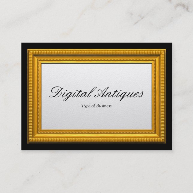 Gold Picture Frame Business Card (Front)