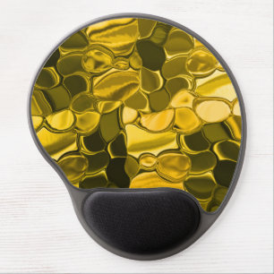 Gold pieces, circular and rounded off shapes? gel mouse pad