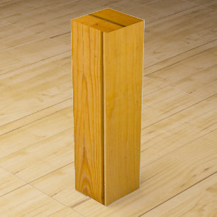 Gold Pine Wooden Wine Gift Box