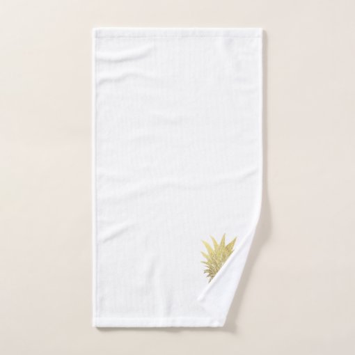 Gold Pineapple Bathroom Towel Set Zazzle