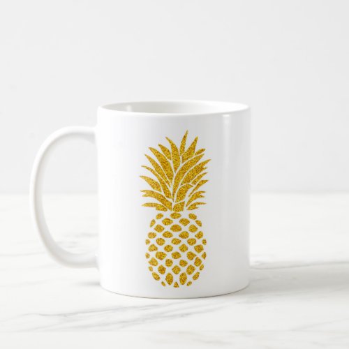 Gold Pineapple _ Classic White Mug